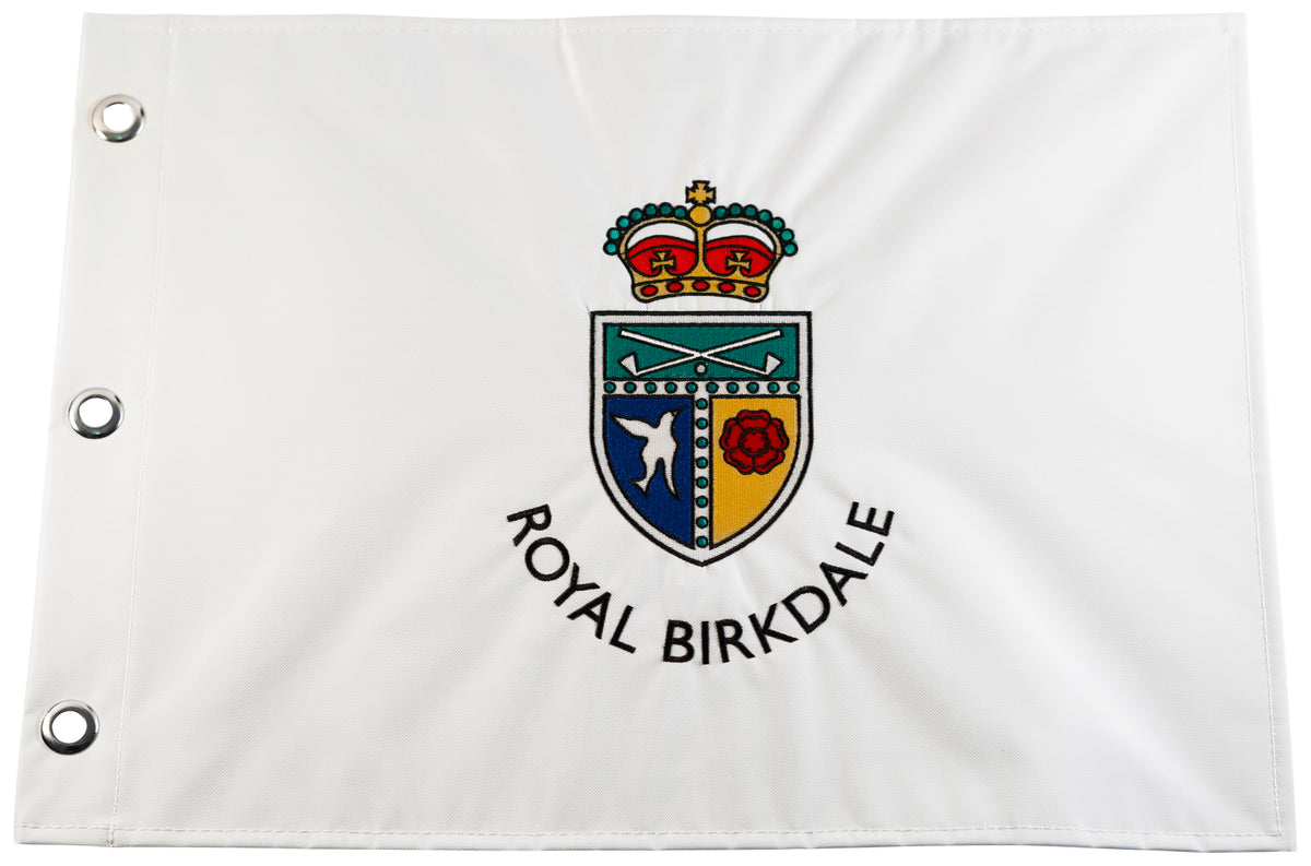 Royal Birkdale Official Embroidered White Pin Flag Patron Gear