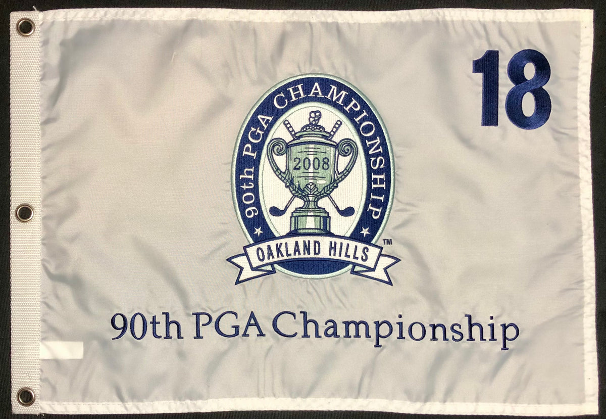 2008 PGA Championship Official Embroidered Pin Flag - Oakland Hills Co