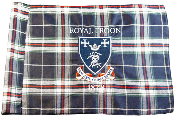 Royal Troon Golf Club Official Embroidered Tartan Pin Flag