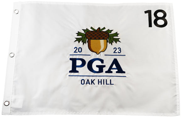 2023 PGA Championship Official Embroidered Pin Flag - Oak Hill Country Club (East Course)