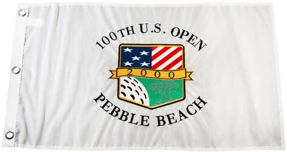 2000 US Open Official Embroidered Pin Flag - Pebble Beach