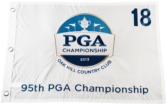2013 PGA Championship Official Embroidered Pin Flag - Oak Hill Country Club (East Course)