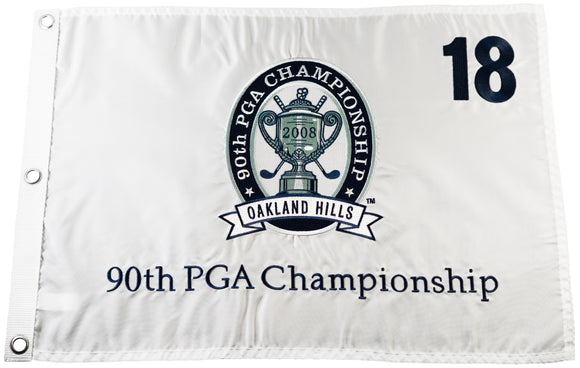 2008 PGA Championship Official Embroidered Pin Flag - Oakland Hills Country Club (South Course)