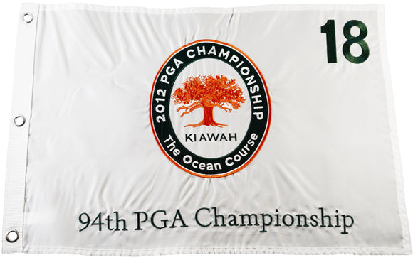 2012 PGA Championship Official Embroidered Pin Flag - Kiawah Island (Ocean Course)