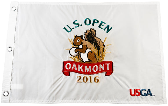 2016 US Open Official Embroidered Pin Flag - Oakmont Country Club