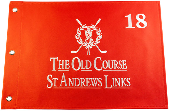 Limited Edition St Andrews Official Red Embroidered Pin Flag