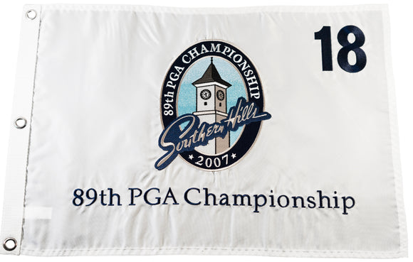 2007 PGA Championship Official Embroidered Pin Flag - Southern Hills Country Club