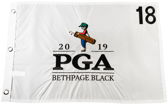 2019 PGA Championship Official Embroidered Pin Flag - Bethpage State Park (Black Course)