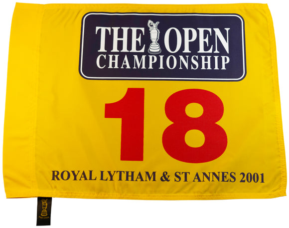 2001 (British) Open Championship Official Pin Flag - 130th Royal Lytham & St Annes