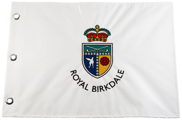 Royal Birkdale Official Embroidered White Pin Flag