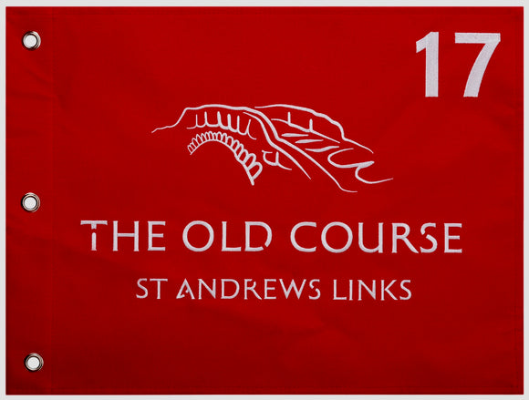 St Andrews Official Red Road Hole 17 Embroidered Pin Flag