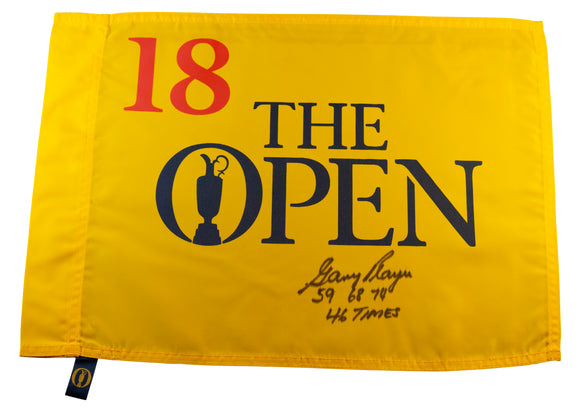 Gary Player Signed Undated (British) Open Championship Pin Flag - Inscribed 
