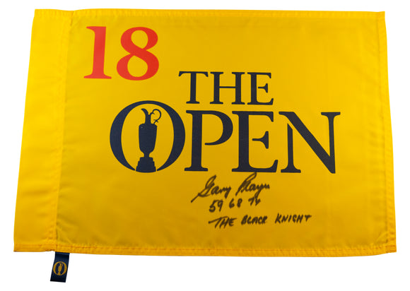 Gary Player Signed Undated (British) Open Championship Pin Flag - Inscribed 