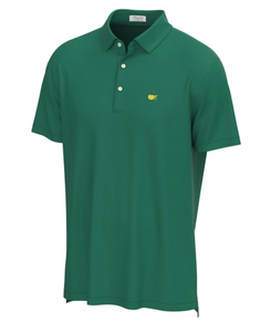 Masters Peter Millar Green Solid Men's Polo Shirt (Size: Medium)