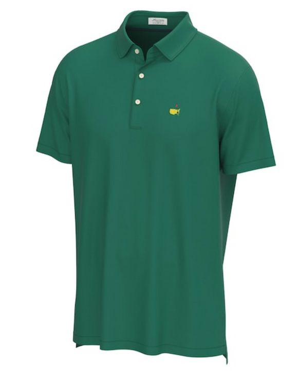 Masters Peter Millar Green Solid Men's Polo Shirt (Size: Medium)