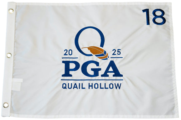 2025 PGA Championship Official Embroidered Pin Flag - Quail Hollow Club