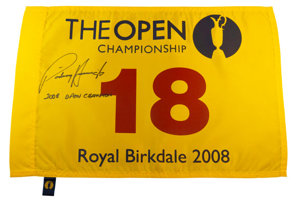 Padraig Harrington Signed 2008 (British) Open Championship Pin Flag