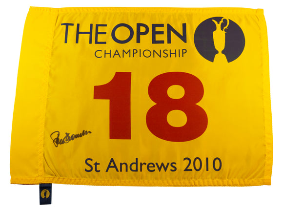 Peter Thomson Signed 2010 (British) Open Championship Pin Flag
