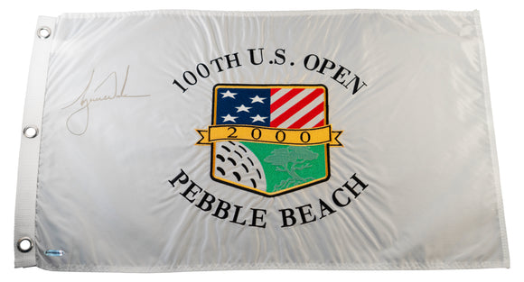 Tiger Woods Signed 2000 US Open Pin Flag