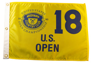 1990 US Open Official Silk Screen Pin Flag - Medinah Country Club (Course No. 3)