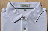 Masters Peter Millar White Solid Men's Polo Shirt (Size: Medium)