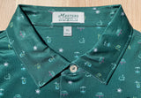 Masters Peter Millar Green Icons Print Men's Polo Shirt (Size: Extra Large)