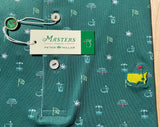 Masters Peter Millar Green Icons Print Men's Polo Shirt (Size: Extra Large)