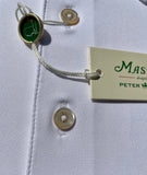 Masters Peter Millar White Solid Men's Polo Shirt (Size: Large)