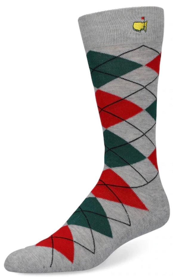 Masters FootJoy Augusta Green/Red Argyle Socks