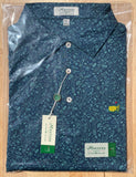 Masters Peter Millar Navy Course Print Men's Polo Shirt (Size: Extra Large)